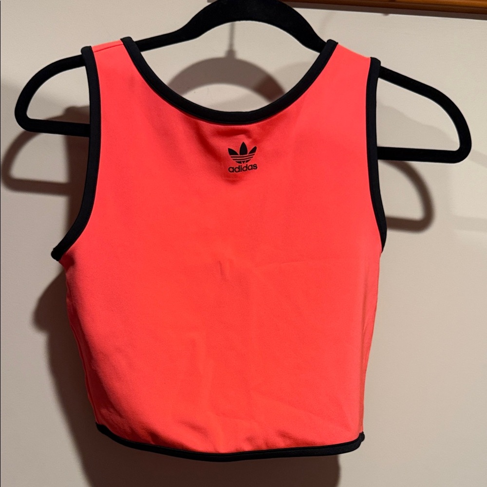 Adidas Bright Coral Tank with Black Edges